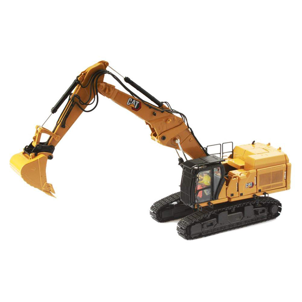 Model of a Caterpillar 352UHD Ultra High Demolition Hydraulic Excavator on a White Background