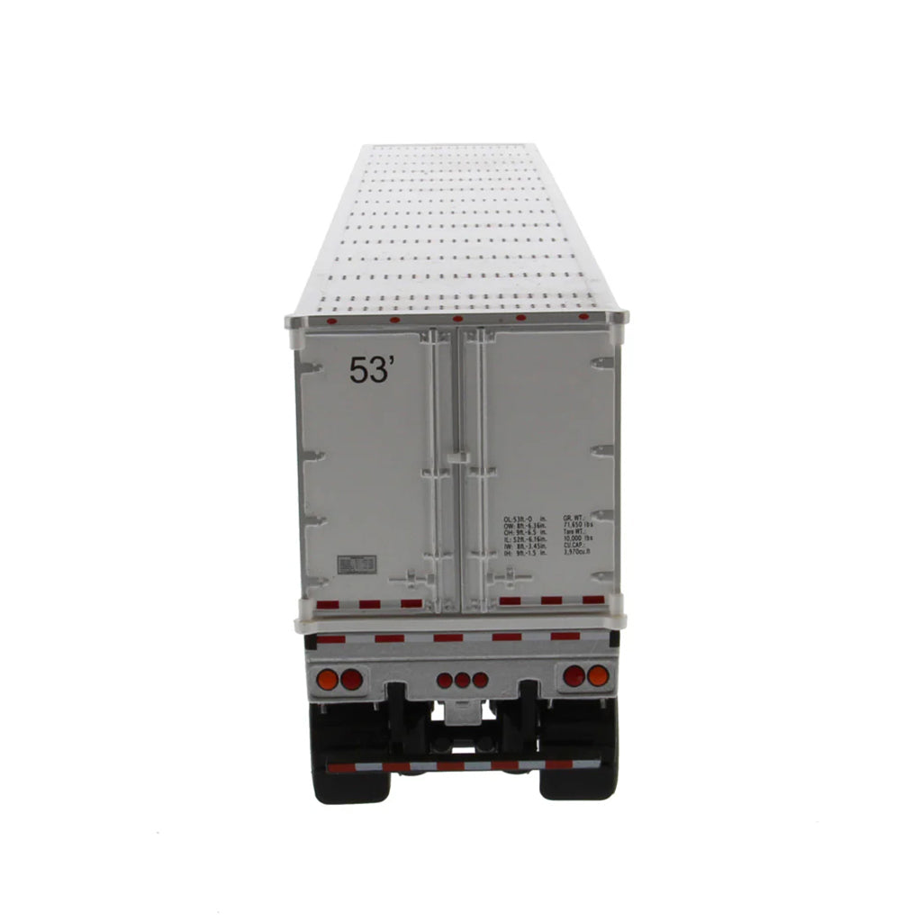 Model of a Caterpillar CT660 On-Highway Truck w/Dry Van Trailer "CAT Wheel Loader Mural" on a White background
