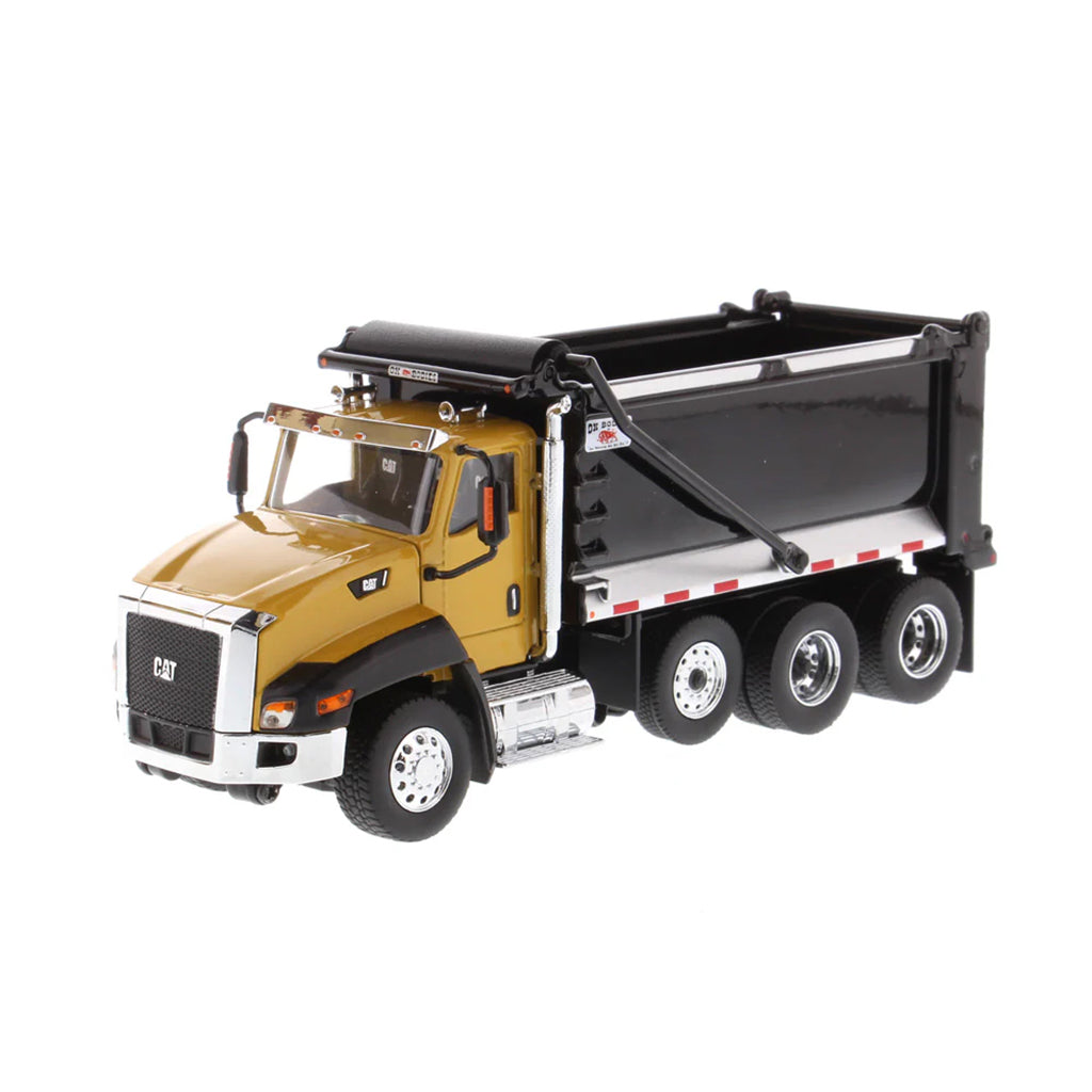 Model dump truck on a white background