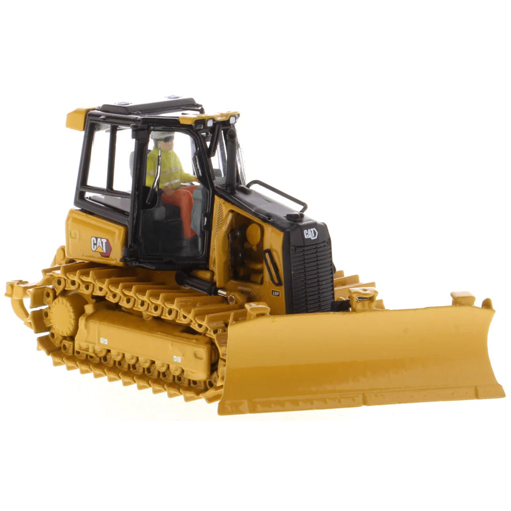 Model of a Caterpillar D3 bulldozer on a white background