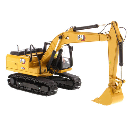 Model of a Caterpillar 320 GX Hydraulic Excavator on a White Background