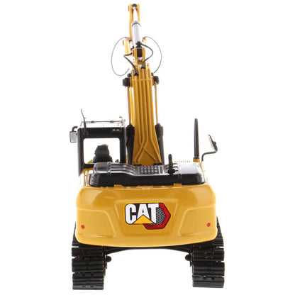 Model of a Caterpillar 323GX Hydraulic Excavator on a White Background