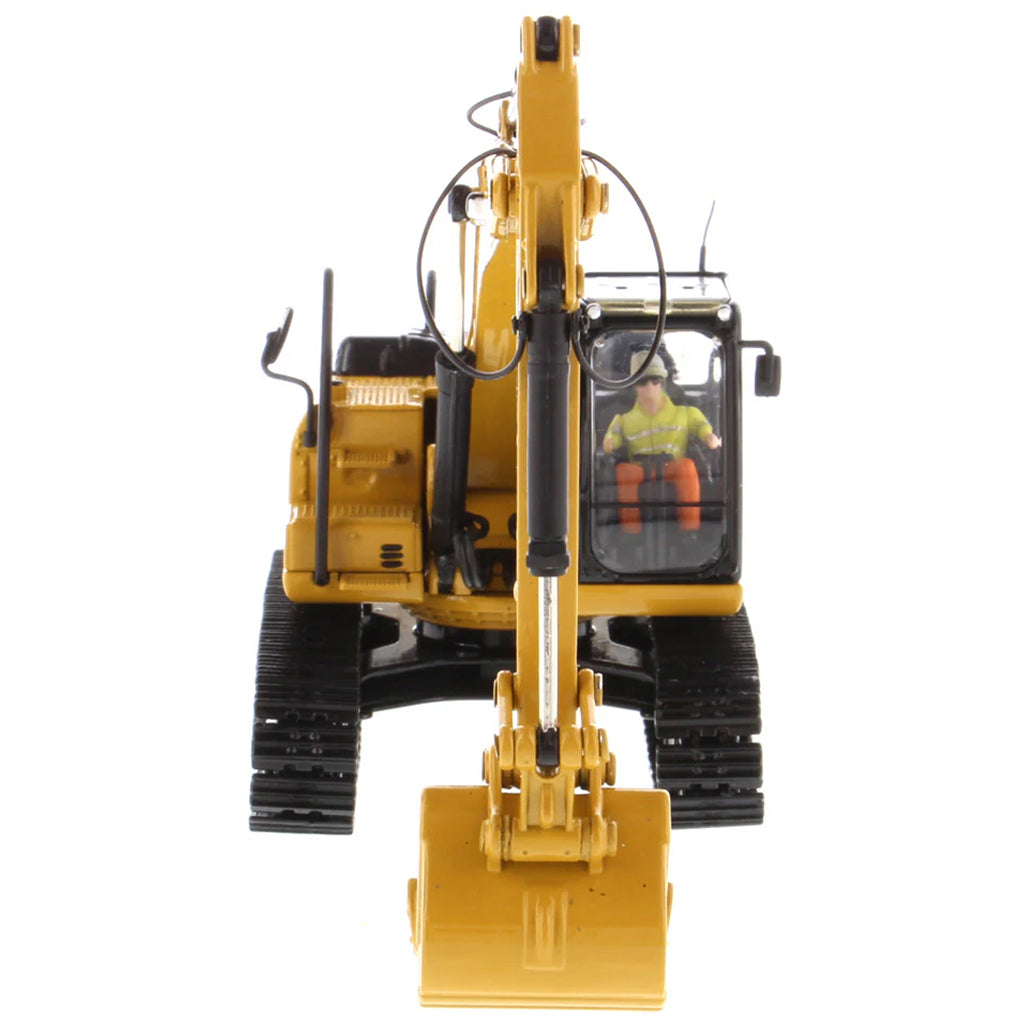 Model of a Caterpillar 323GX Hydraulic Excavator on a White Background
