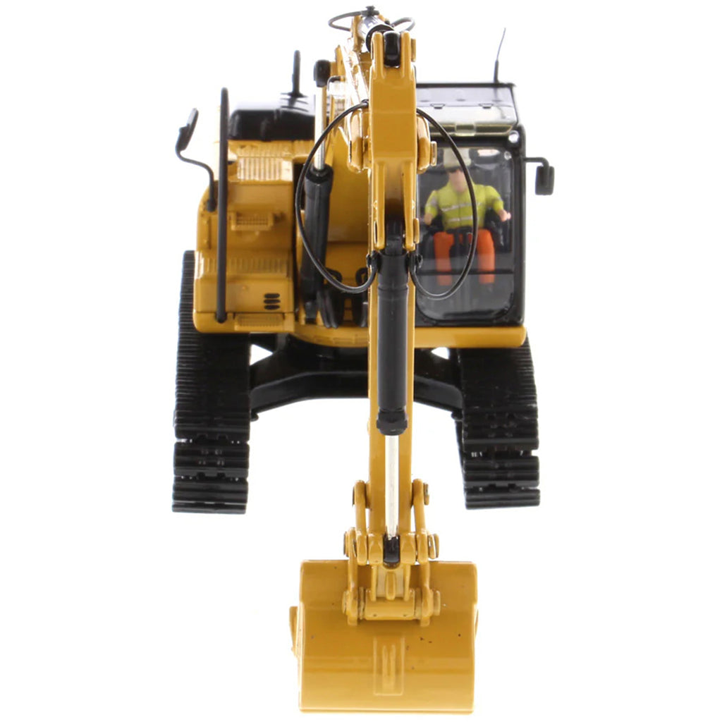 Model of a Caterpillar 323GX Hydraulic Excavator on a White Background