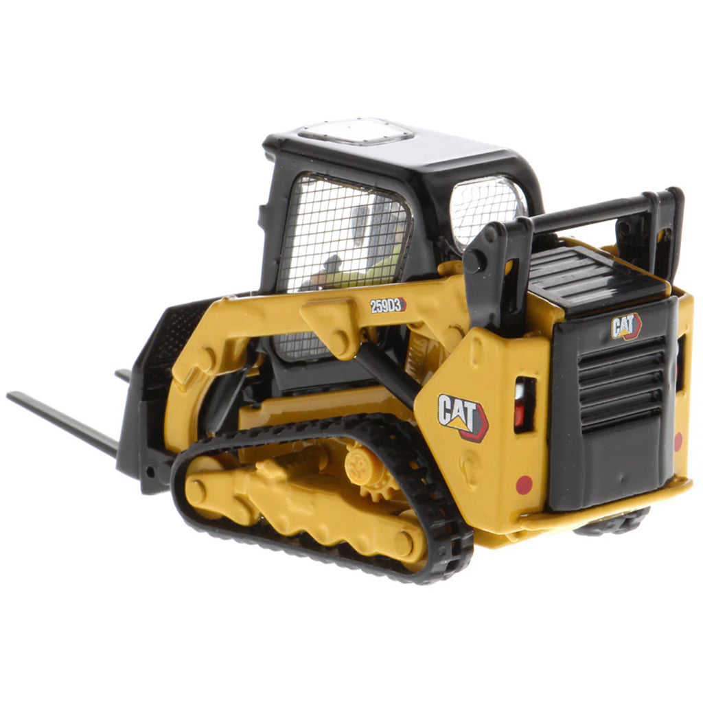 Model of a Caterpillar 259D3 Compact Track Loader on a White Background1
