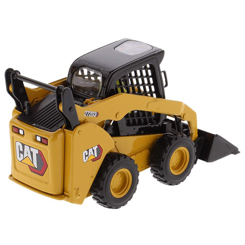 Model of a Caterpillar 272D3 Skid Steer Loader on a White Background