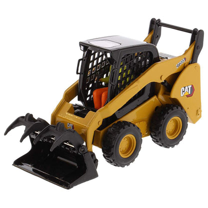 Model of a Caterpillar 272D3 Skid Steer Loader on a White Background