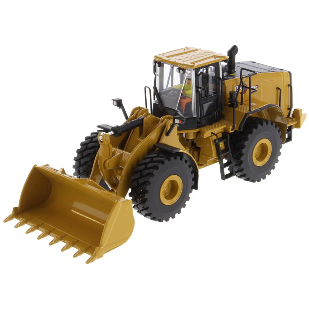 Model of a Caterpillar 966GC Wheel Loader on a White Background 