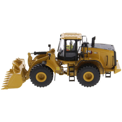 Model of a Caterpillar 966GC Wheel Loader on a White Background 
