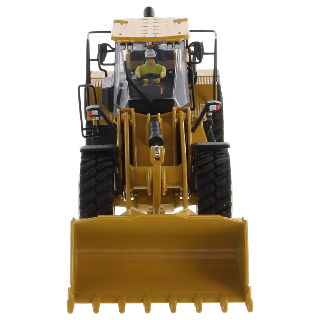 Model of a Caterpillar 966GC Wheel Loader on a White Background 