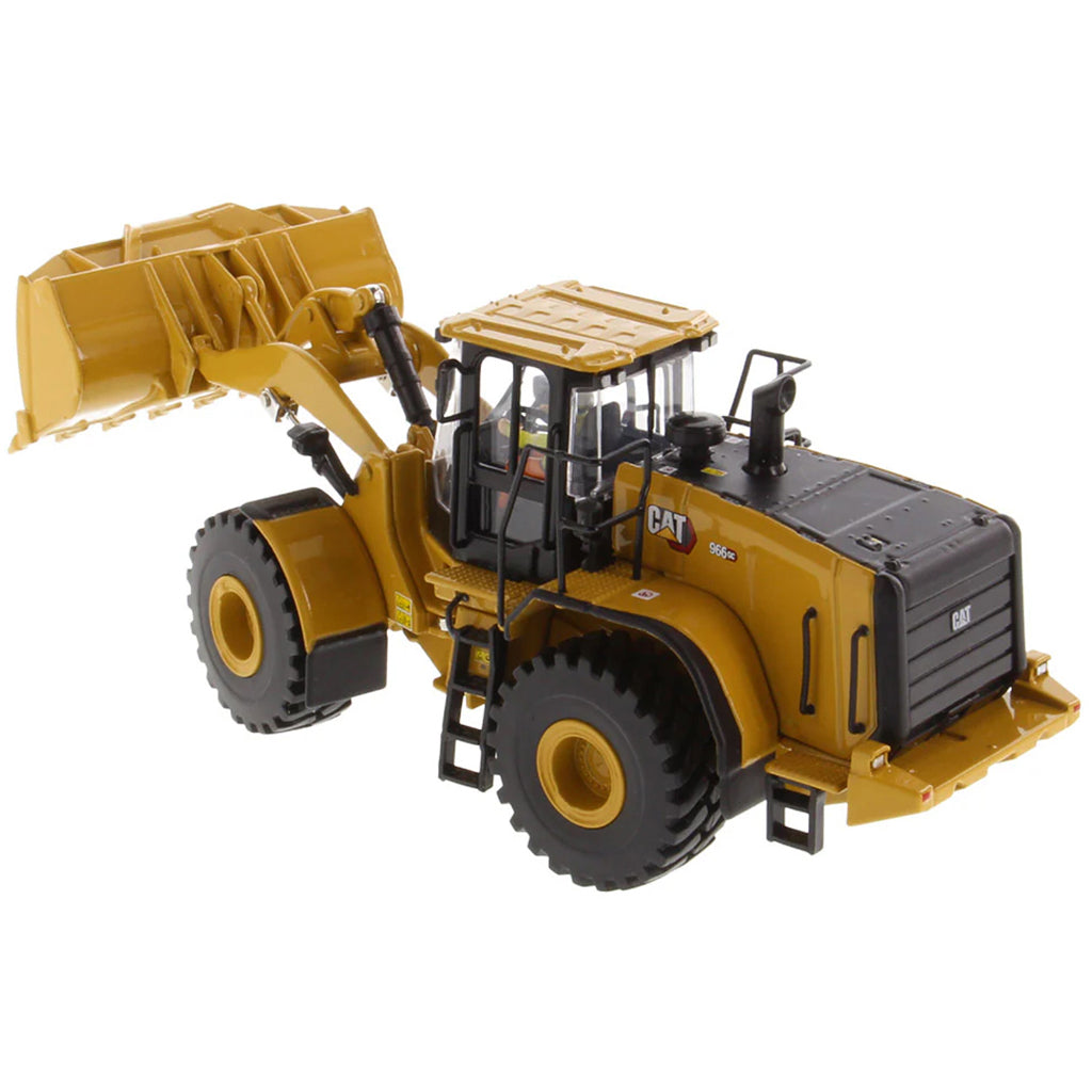 Model of a Caterpillar 966GC Wheel Loader on a White Background 