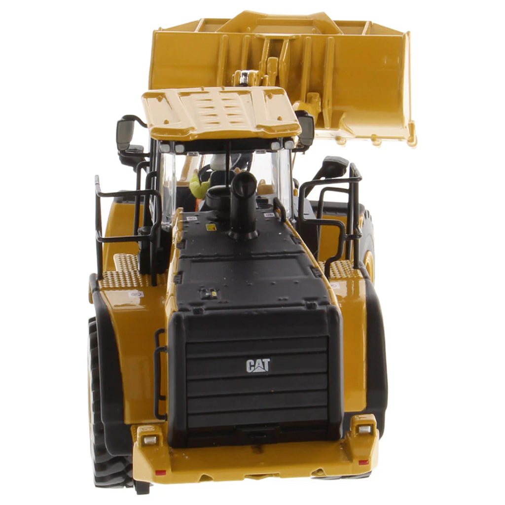 Model of a Caterpillar 966GC Wheel Loader on a White Background 
