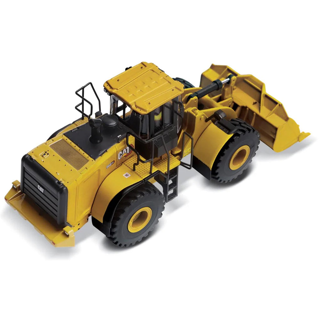 Model of a Caterpillar 966GC Wheel Loader on a White Background 