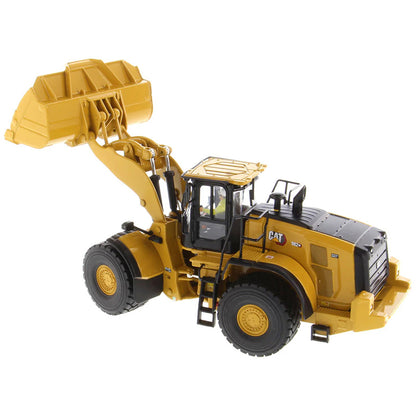 Model of a Caterpillar 982 XE Wheel Loader on a White Background