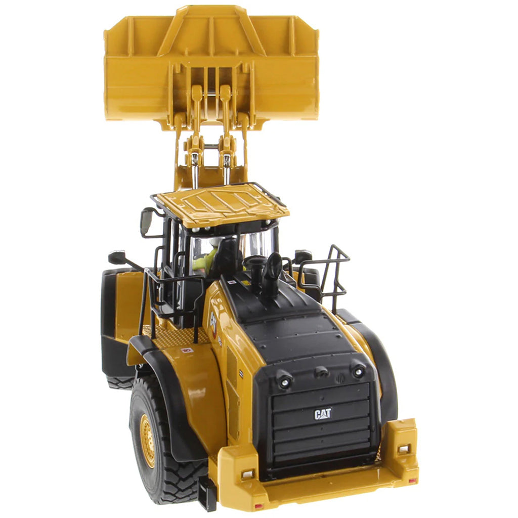 Model of a Caterpillar 982 XE Wheel Loader on a White Background
