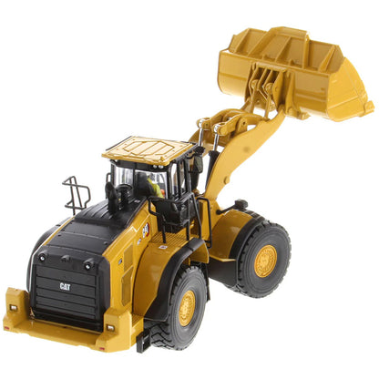 Model of a Caterpillar 982 XE Wheel Loader on a White Background