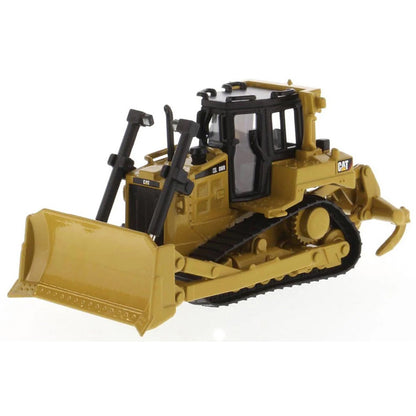 Model of a Caterpillar D6R Track-Type Dozer with Rear Ripper on a White Background