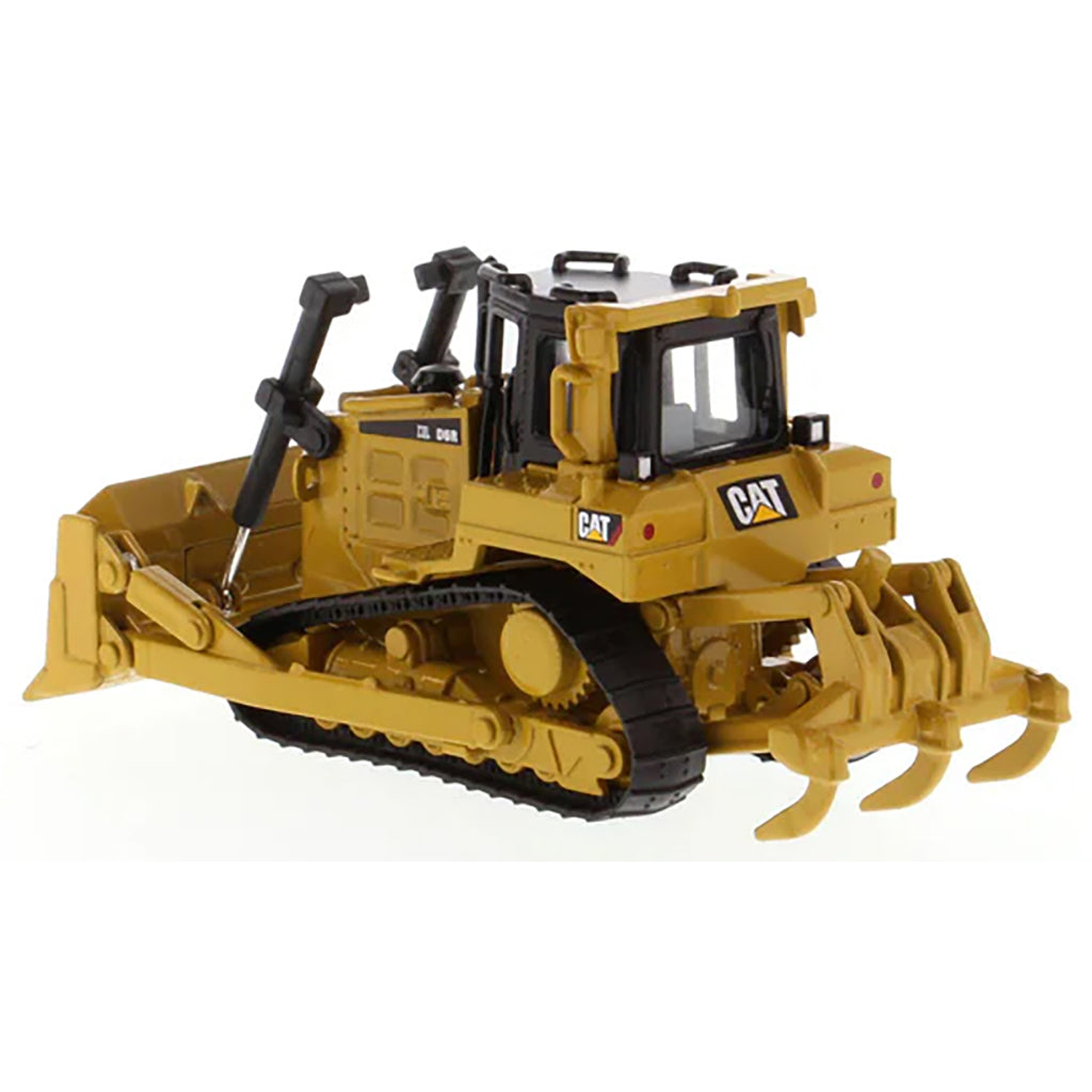Model of a Caterpillar D6R Track-Type Dozer with Rear Ripper on a White Background