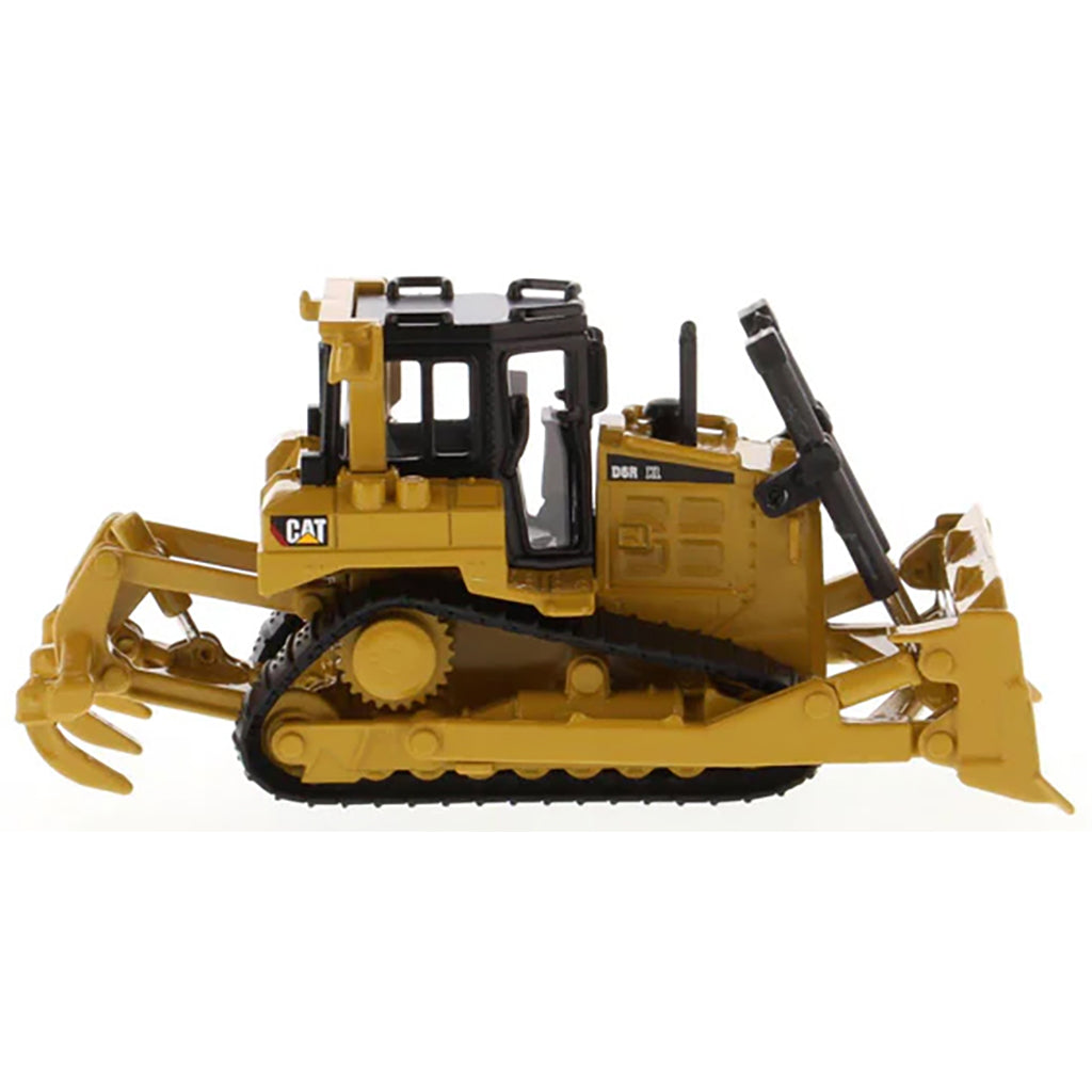 Model of a Caterpillar D6R Track-Type Dozer with Rear Ripper on a White Background