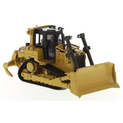 Model of a Caterpillar D6R Track-Type Dozer with Rear Ripper on a White Background
