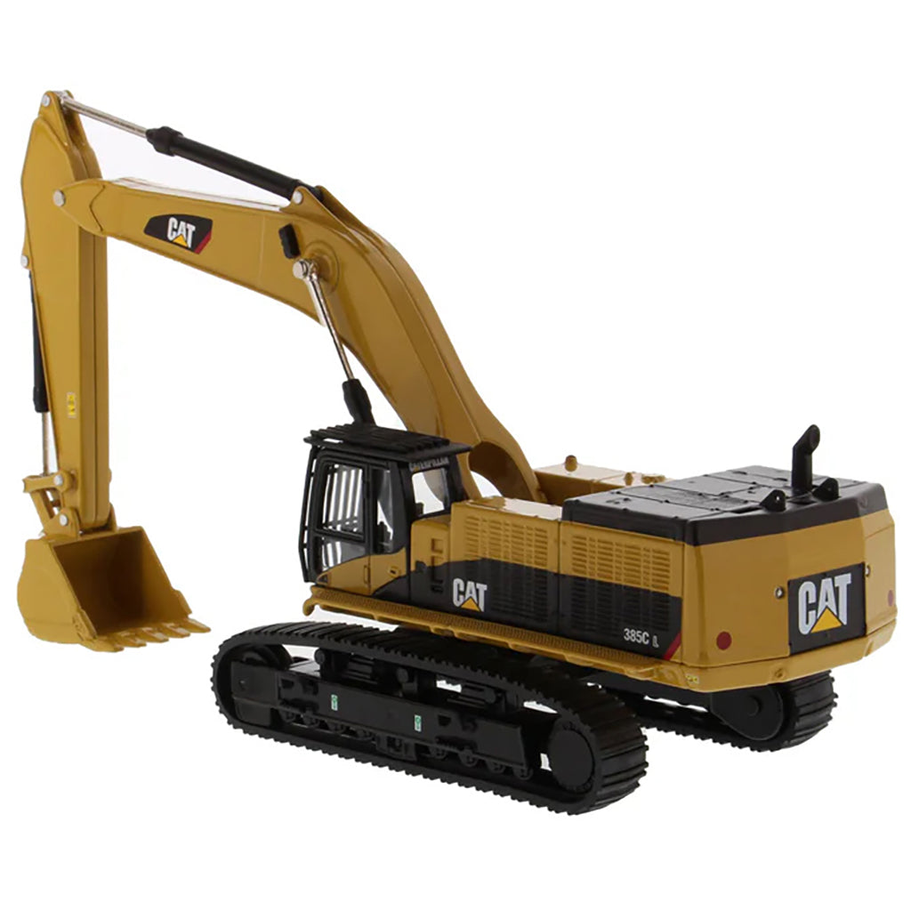 Model of a Caterpillar 385C L Hydraulic Excavator on a White Background