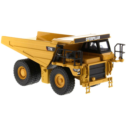 Model of a Caterpillar 775E Off-Highway Dump Truck on a White Background