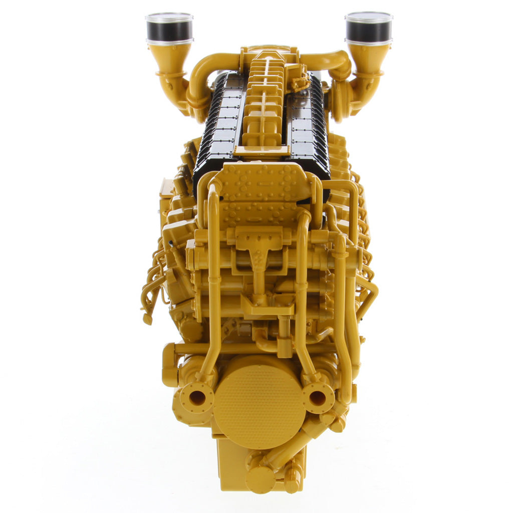 A CAT industrial natural gas engine model painted in the signature yellow and black color scheme, shown on a clean white background.