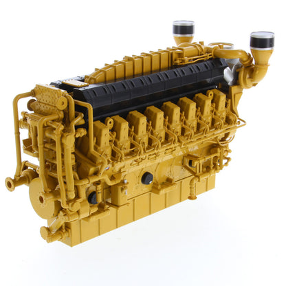 A CAT industrial natural gas engine model painted in the signature yellow and black color scheme, shown on a clean white background.