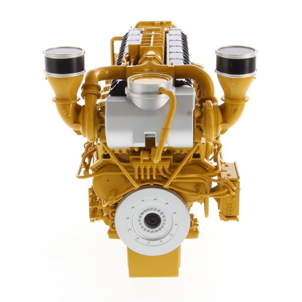 A CAT industrial natural gas engine model painted in the signature yellow and black color scheme, shown on a clean white background.