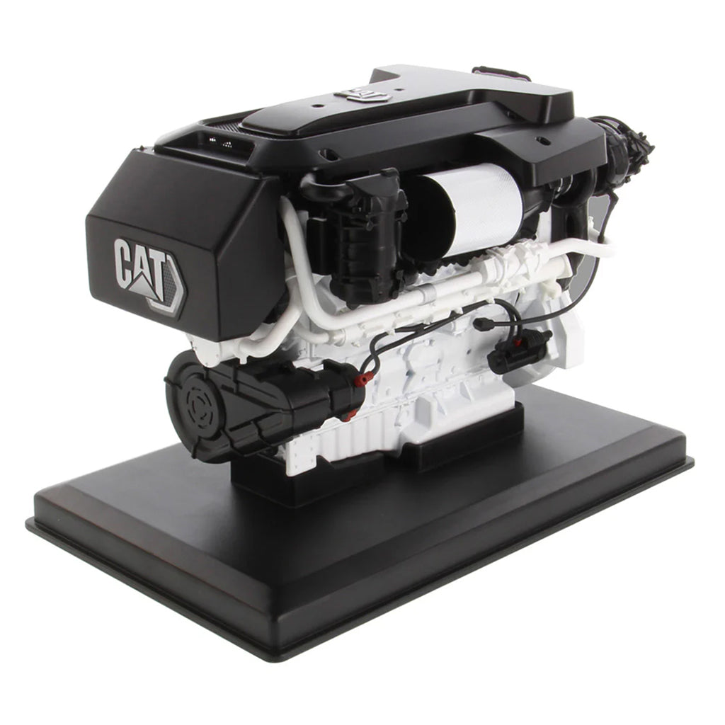 Model of a Caterpillar C32B Marine Diesel Engine on a white background