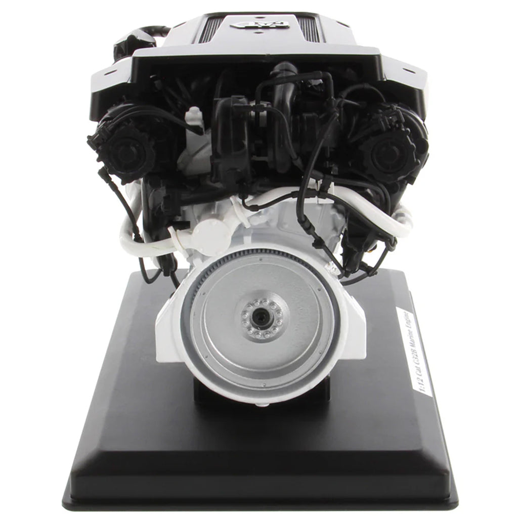 Model of a Caterpillar C32B Marine Diesel Engine on a white background