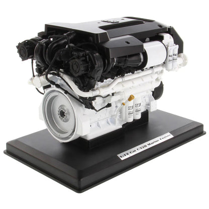 Model of a Caterpillar C32B Marine Diesel Engine on a white background