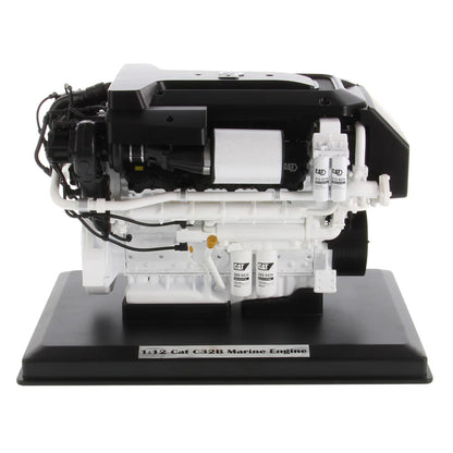 Model of a Caterpillar C32B Marine Diesel Engine on a white background