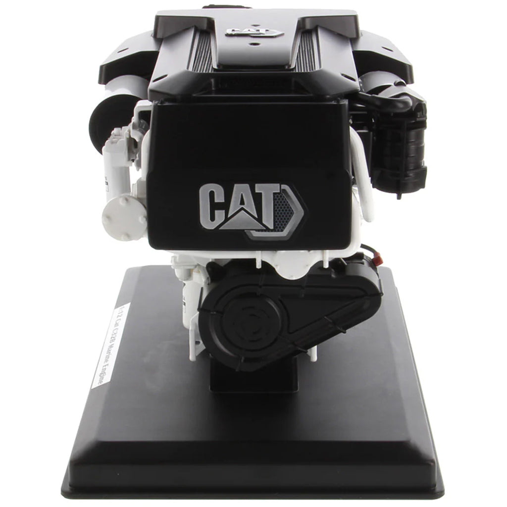 Model of a Caterpillar C32B Marine Diesel Engine on a white background