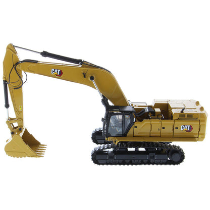 Model of a Caterpillar 395 Super Large Next-Generation Hydraulic Excavator GP Version with Bucket on a White Background