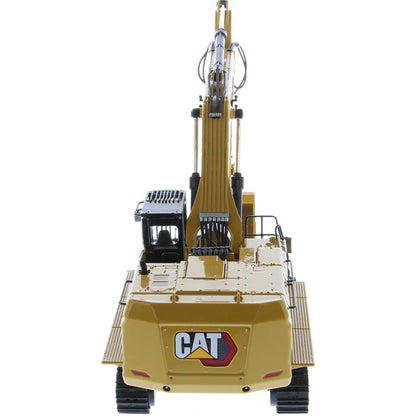Model of a Caterpillar 395 Super Large Next-Generation Hydraulic Excavator GP Version with Bucket on a White Background