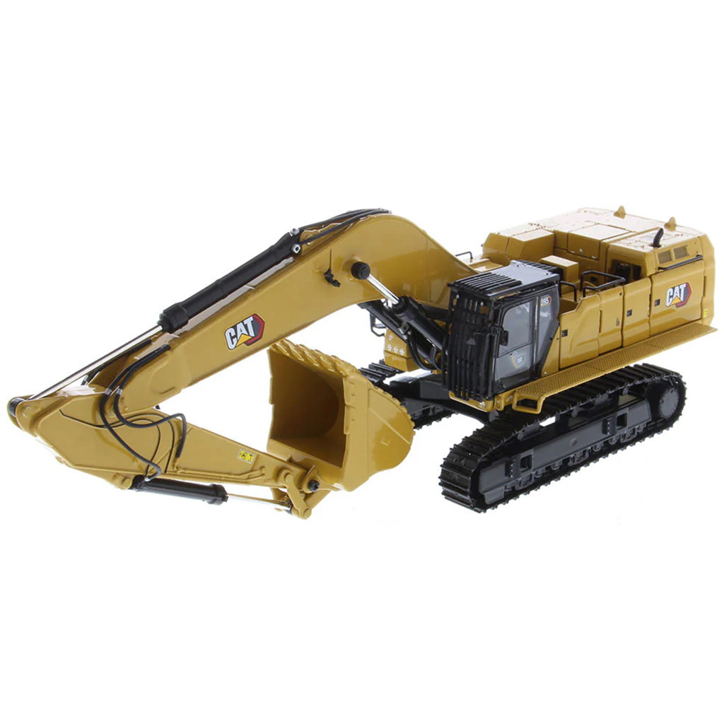 Model of a Caterpillar 395 Super Large Next-Generation Hydraulic Excavator GP Version with Bucket on a White Background