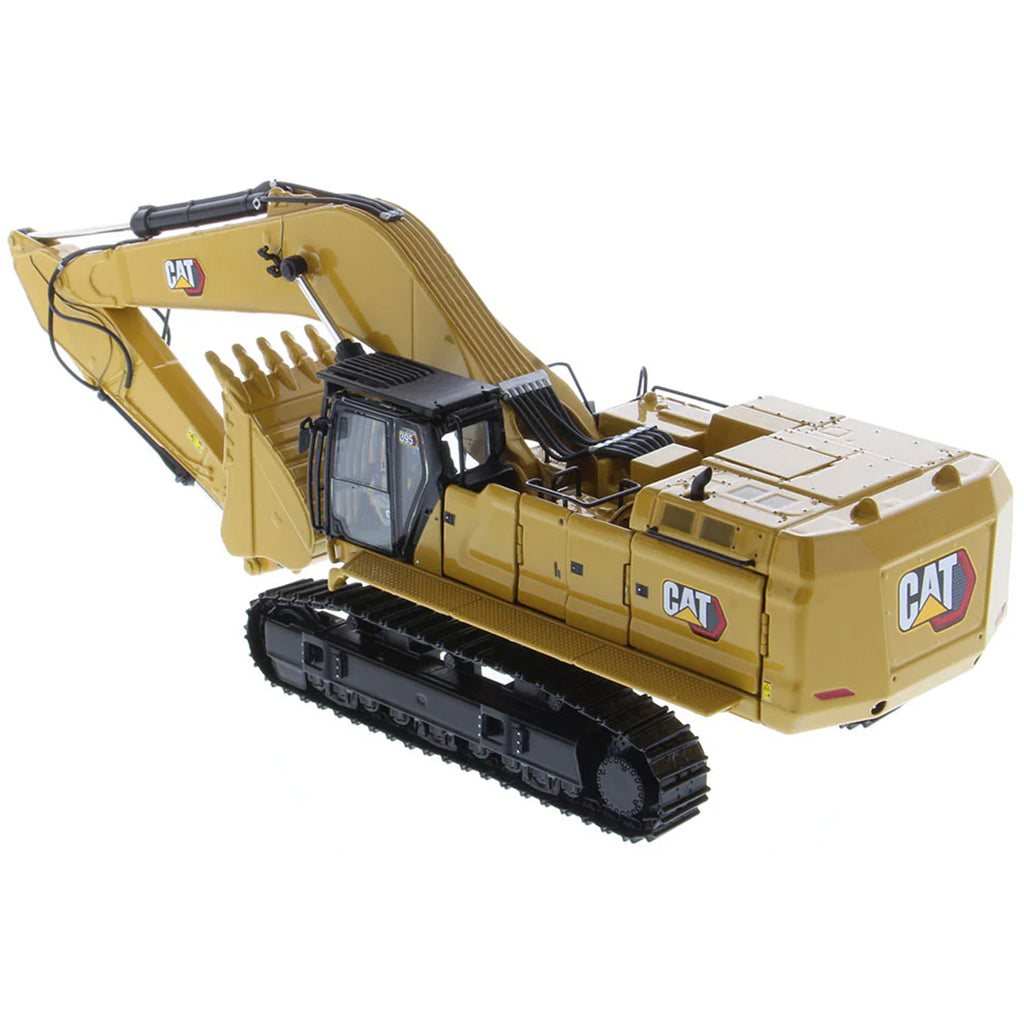 Model of a Caterpillar 395 Super Large Next-Generation Hydraulic Excavator GP Version with Bucket on a White Background