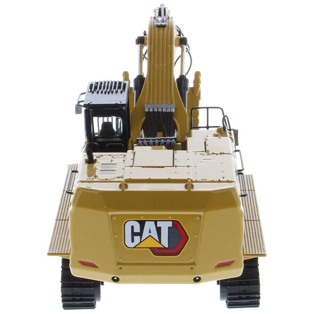 Model of a Caterpillar 395 Super Large Next-Generation Hydraulic Excavator GP Version with Bucket on a White Background