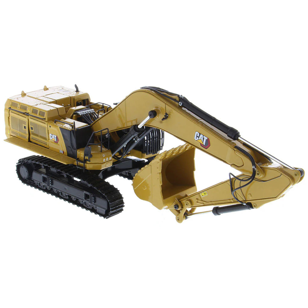Model of a Caterpillar 395 Super Large Next-Generation Hydraulic Excavator GP Version with Bucket on a White Background