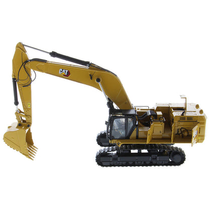 Model of a Caterpillar 395 Super Large Next-Generation Hydraulic Excavator GP Version with Bucket on a White Background