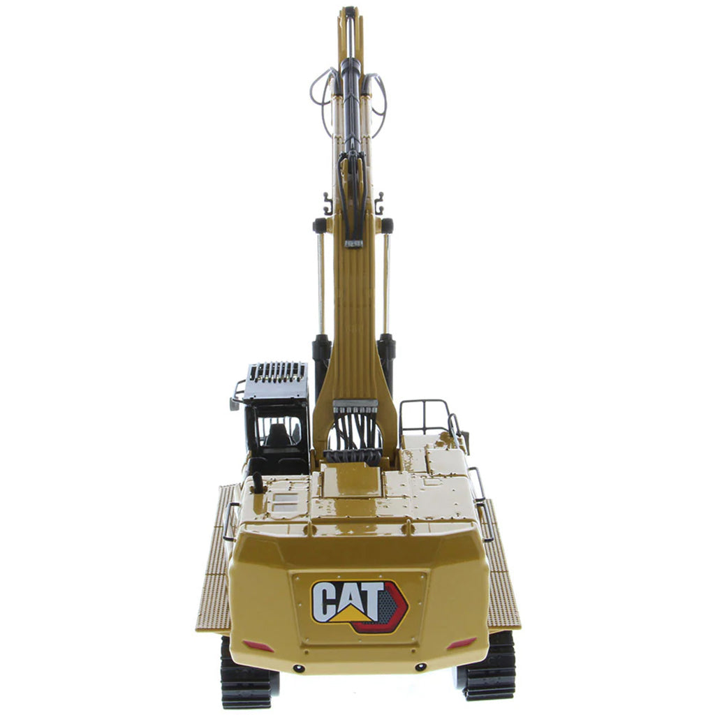 Model of a Caterpillar 395 Super Large Next-Generation Hydraulic Excavator GP Version with Hammer on a White Background
