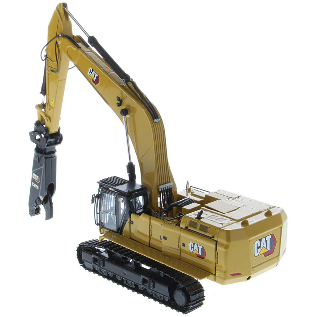 Model of a Caterpillar 395 Super Large Next-Generation Hydraulic Excavator GP Version with Shear on a White Background