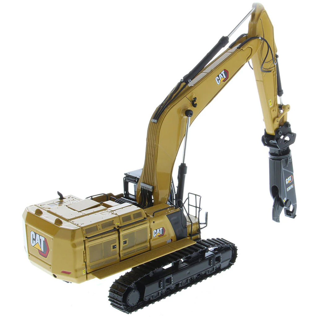 Model of a Caterpillar 395 Super Large Next-Generation Hydraulic Excavator GP Version with Shear on a White Background