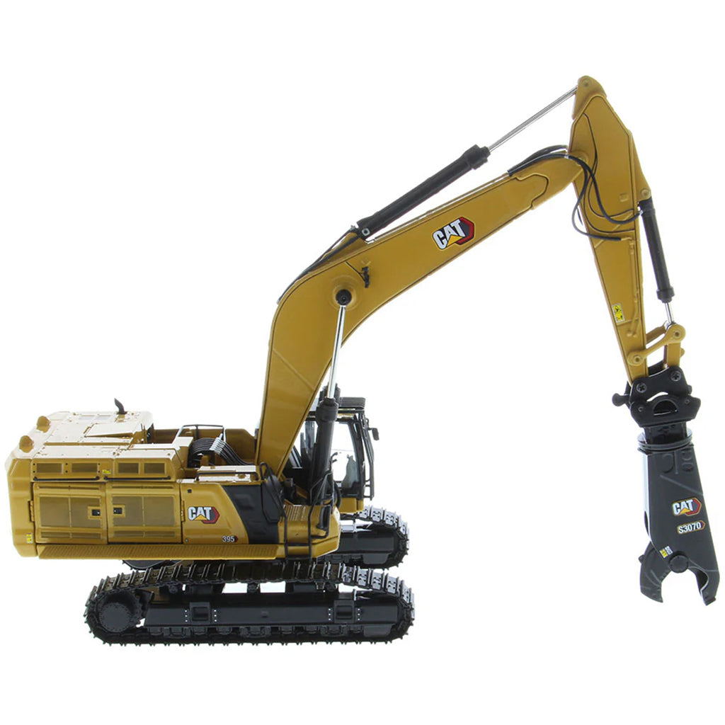 Model of a Caterpillar 395 Super Large Next-Generation Hydraulic Excavator GP Version with Shear on a White Background