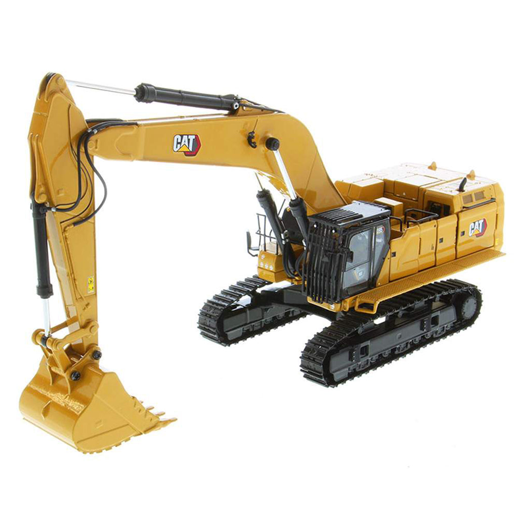 Model of a Caterpillar 395 Super Large Next-Generation Hydraulic Excavator GP Version with Bucket on a White Background