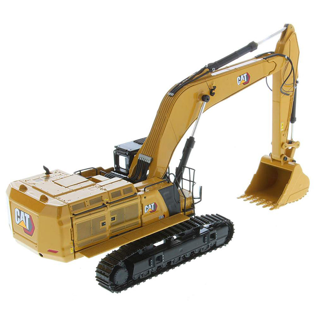 Model of a Caterpillar 395 Super Large Next-Generation Hydraulic Excavator GP Version with Bucket on a White Background