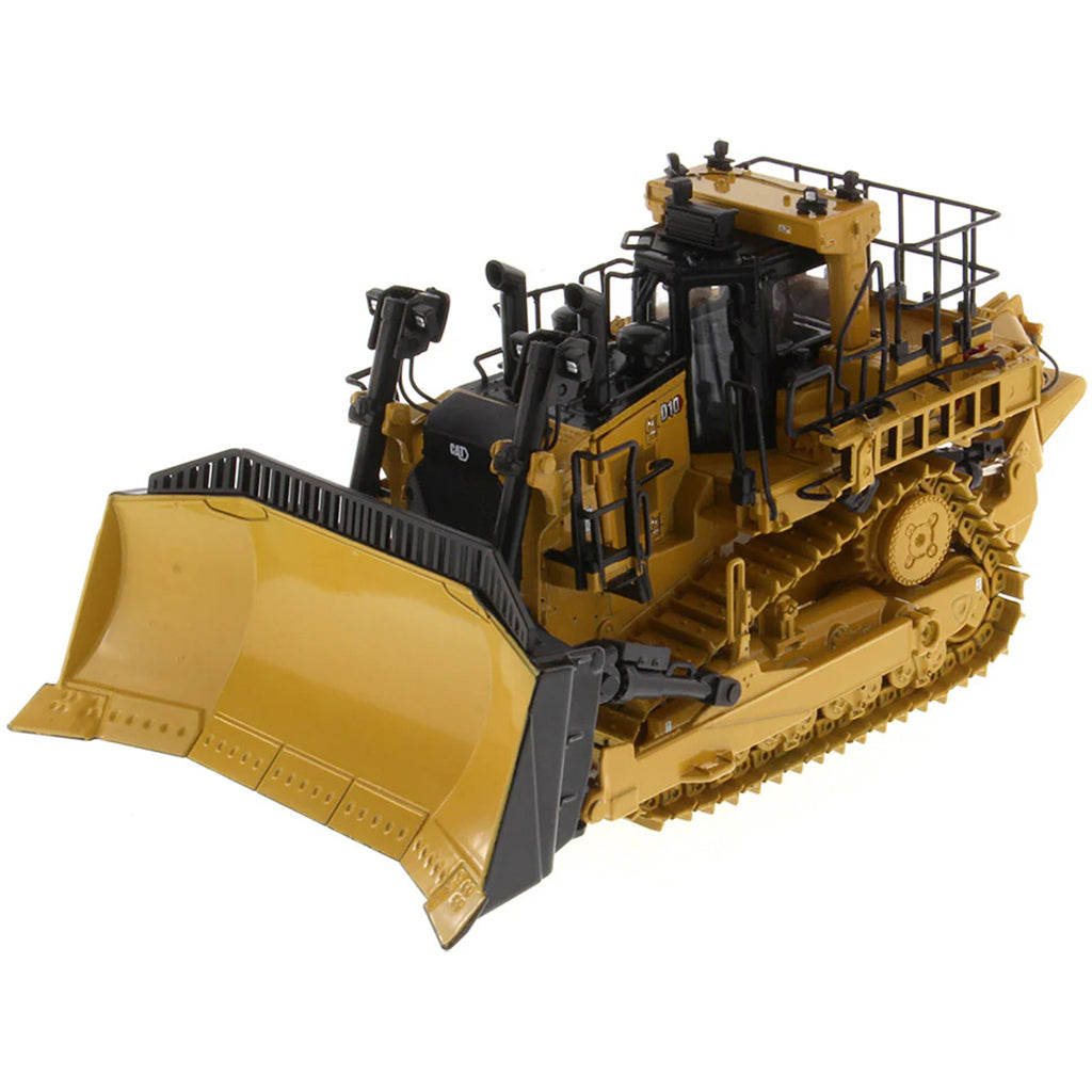 Model of a Caterpillar D10 Next Generation Track Type Dozer with Rear Ripper on a White Background