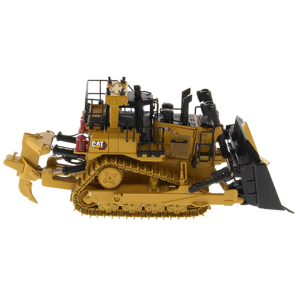 Model of a Caterpillar D10 Next Generation Track Type Dozer with Rear Ripper on a White Background