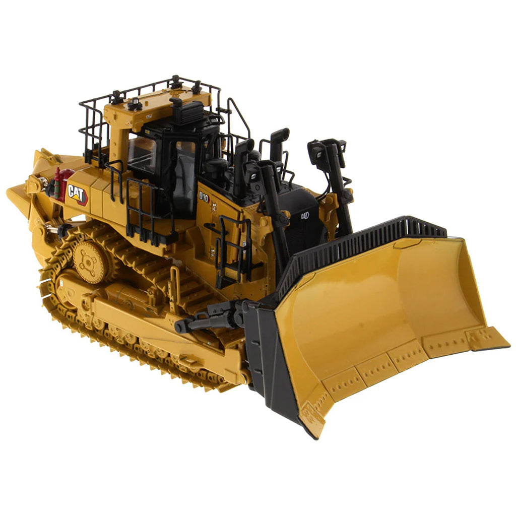 Model of a Caterpillar D10 Next Generation Track Type Dozer with Rear Ripper on a White Background